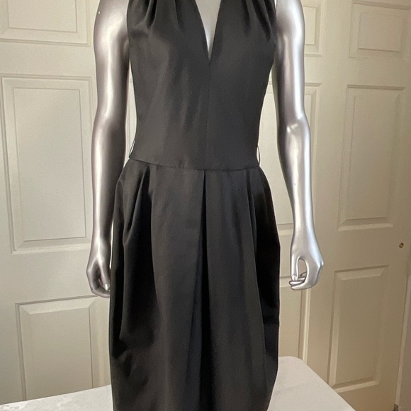 Vintage AJ Bari Dress 80s 90s Dark Pewter Color Dress Size 8 - Picture 4 of 11